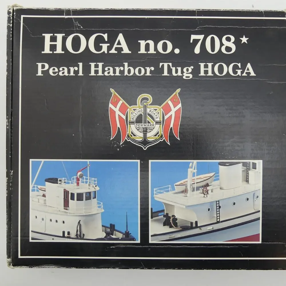 Billing Boats HOGA No.708 Pearl Harbor Tug 1:50 Wooden Model Kit Open Box